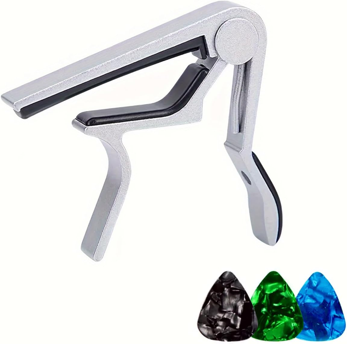 Premium Alloy Capo Quick Change Trigger Clamp for Guitar Banjo Ukulele (Blue)