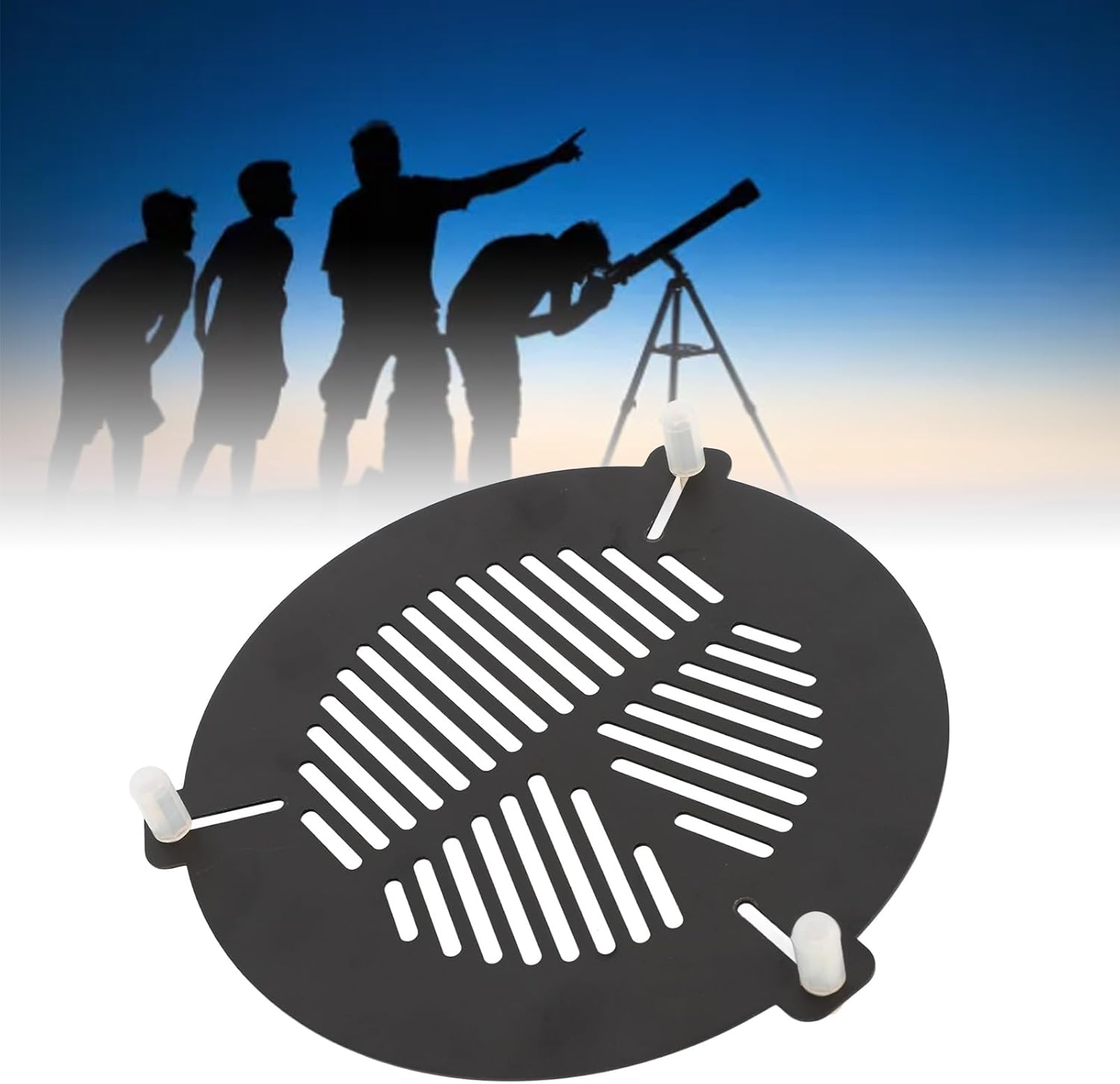 Generic Bahtinov Mask Focusing Mask for Telescopes, Aluminum Alloy Telescope Focusing Astronomical Part for 104 to 146 Mm Outer Diameter Astronomical Telescope image number 1