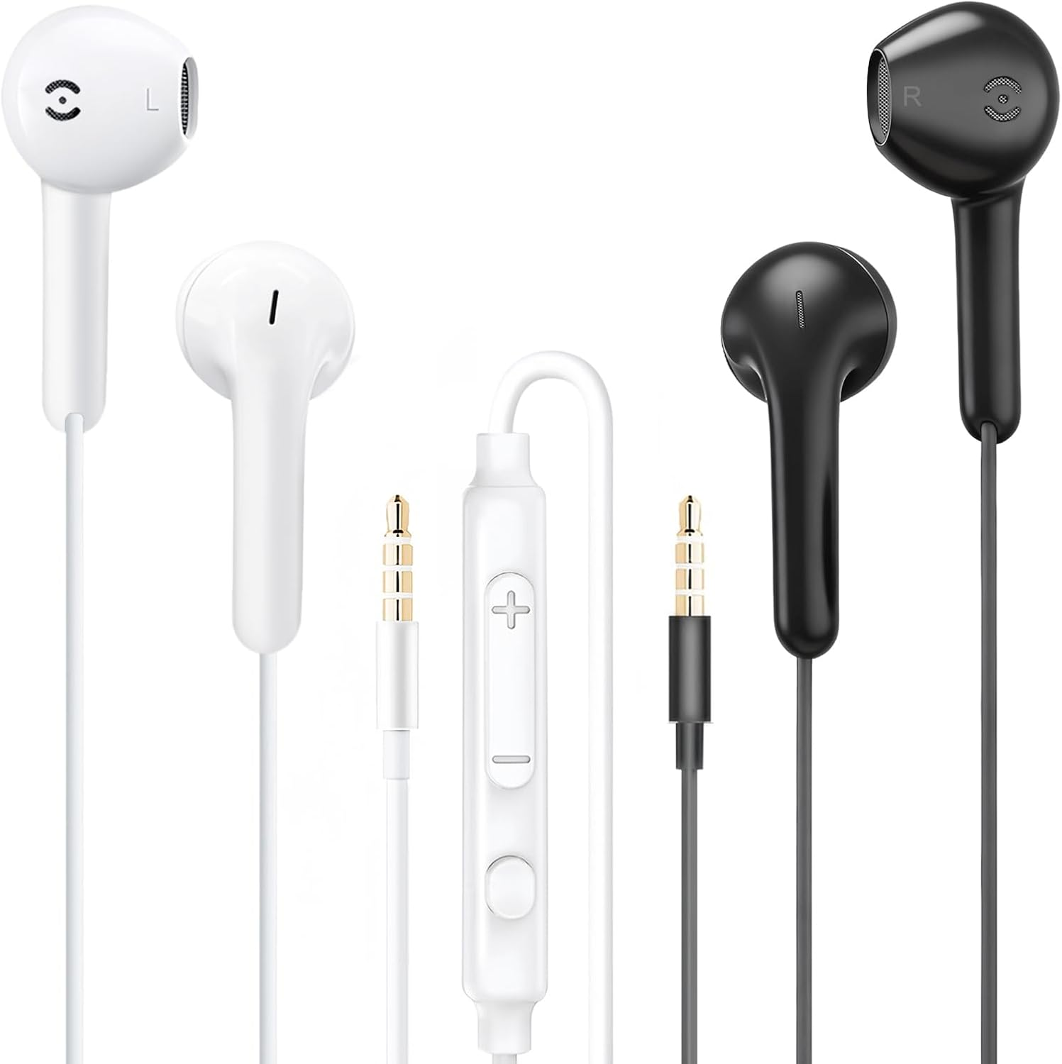 MAS CARNEY Wired Headphones WH9, Pack of 2, In-Ear Wired Earphones with Mic & Control 3.5Mm Jack, for Apple Iphone, Samsung, Google, Vivo, Oppo, Xiaomi, Redmi, Computer, Laptop, Gaming, Sports image number 2