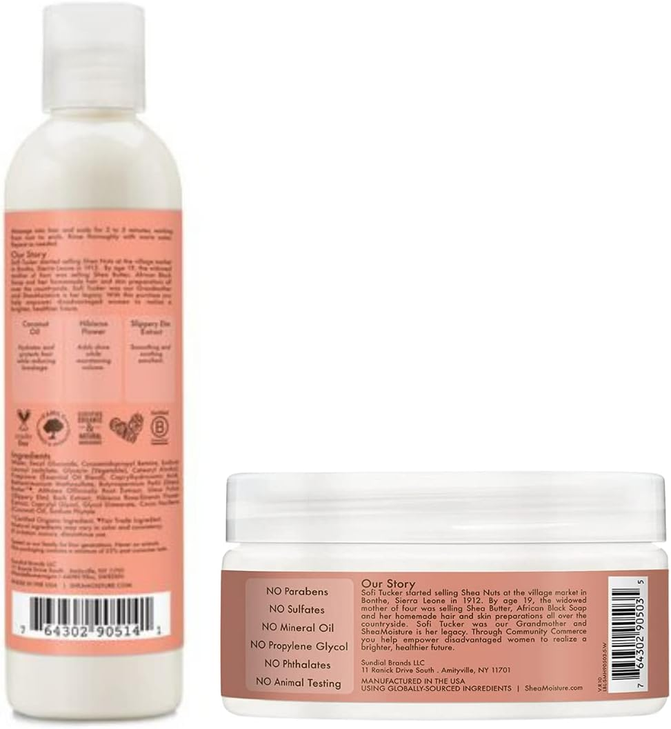 Shea Moisture Coconut & Hibiscus Kids Combo Pack - Includes Kids Curling Butter Cream, 6 Oz & Kids Curl & Shine 2-In-1 Shampoo & Conditioner, 8 Oz image number 4