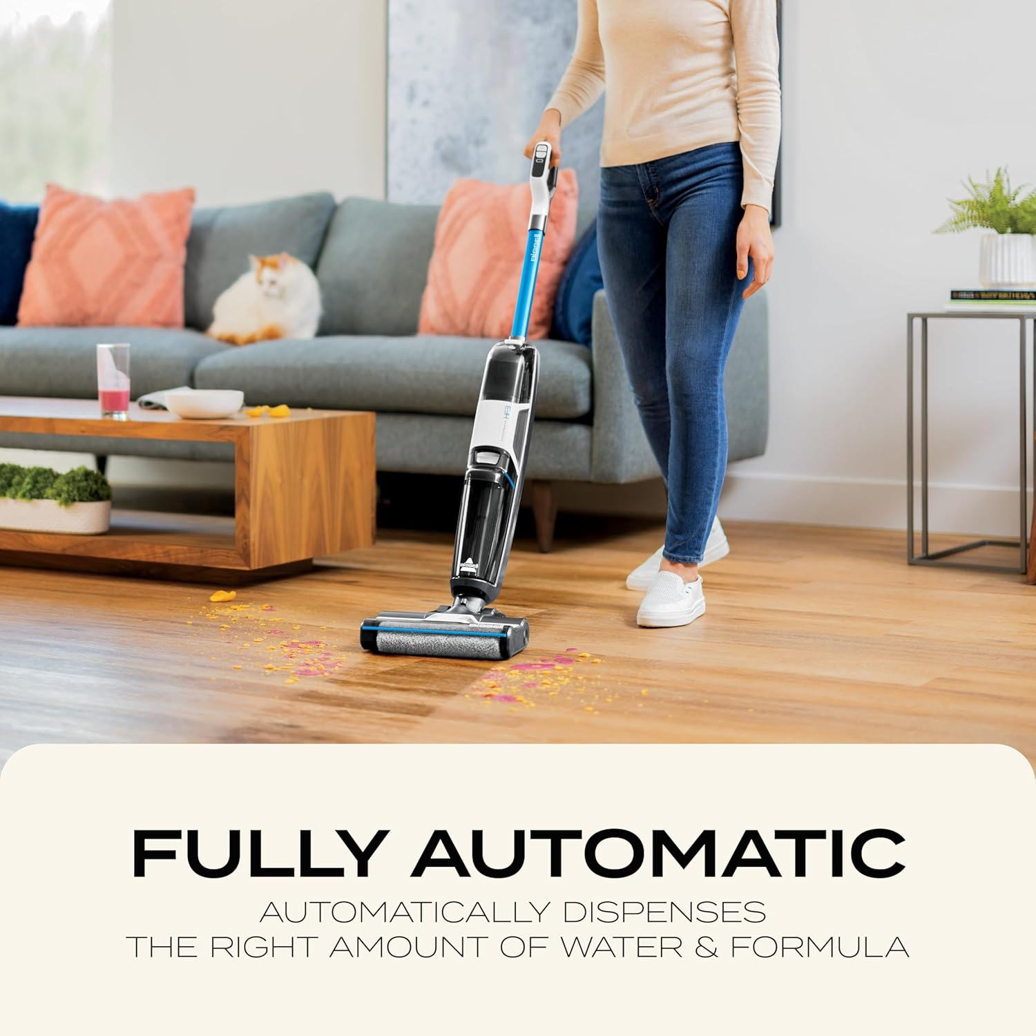 BISSELL Crosswave HF3 3598F | Cordless Hard Floor Wet Dry Vacuum & Mop with Automatic Formula Control & Self-Cleaning Cycle, Sanitise Formula for Pet Mess & Odour Control Included image number 2