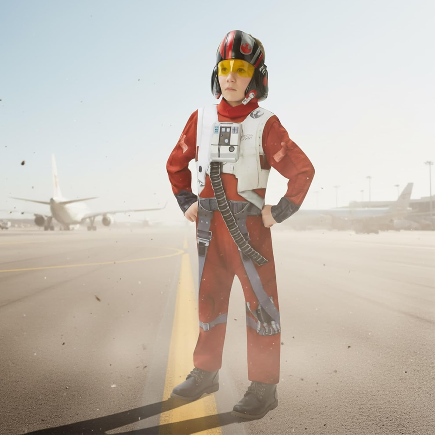 Poe Dameron X-Wing Fighter Deluxe Costume for Kids - Disney Star Wars image number 4