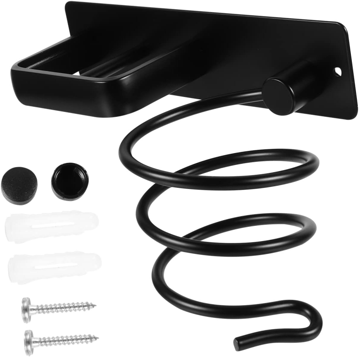 Beavorty Hooded Dryer Holder Wall-Mounted Hair Dryer Bracket Material Elegant Design