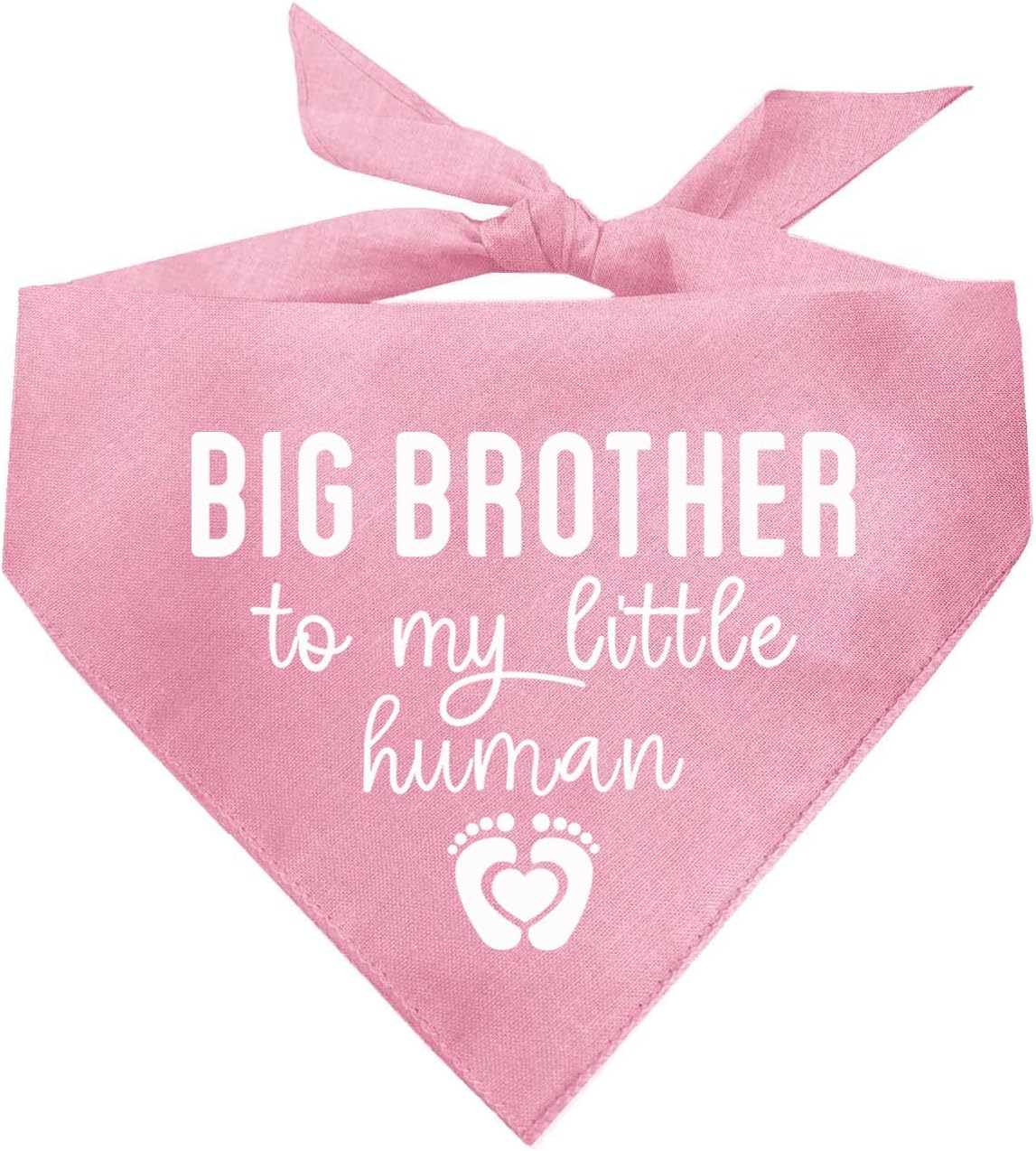 Big Brother to My Little Human Dog Bandana | 100% Cotton Adjustable Triangle | Made in USA | New Baby | Pregnancy Announcement Photoshoot Prop | Gender Reveal | Baby Blue One Size (167)
