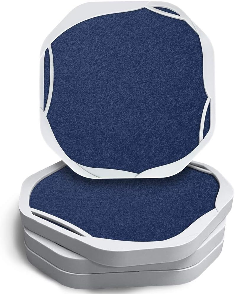UMIRRO Cool Coasters for Drinks Absorbent | Protect Furniture from Water Damage and Scratch, Big Size Holds All Types of Glass for Drinks, Stay Put, Leak Proof, Non Slip Function | Navy Blue Set of 4 image number 5