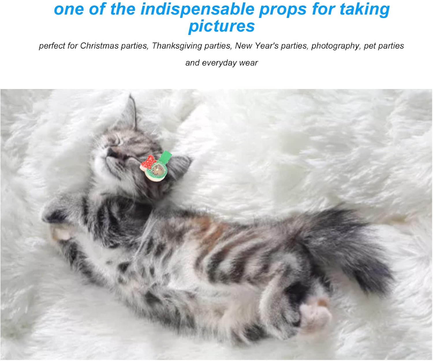 20Pcs Pet Hair Clips, Fashionabl Cute Attractive Multipurpose Pet Grooming Headdress, Christmas Bow Pet Headdress Dog Grooming Bowknot Dog Hairpin Headdress for Pets Dogs Cats image number 3