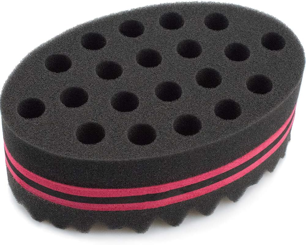 DDJSJ Hair Sponge Brush Big Holes Magic Twist Barber Dreads Locking Afro Curl Sponges for Men and Women Curly Coil Wave Hair Care Tool 3 Pack image number 5