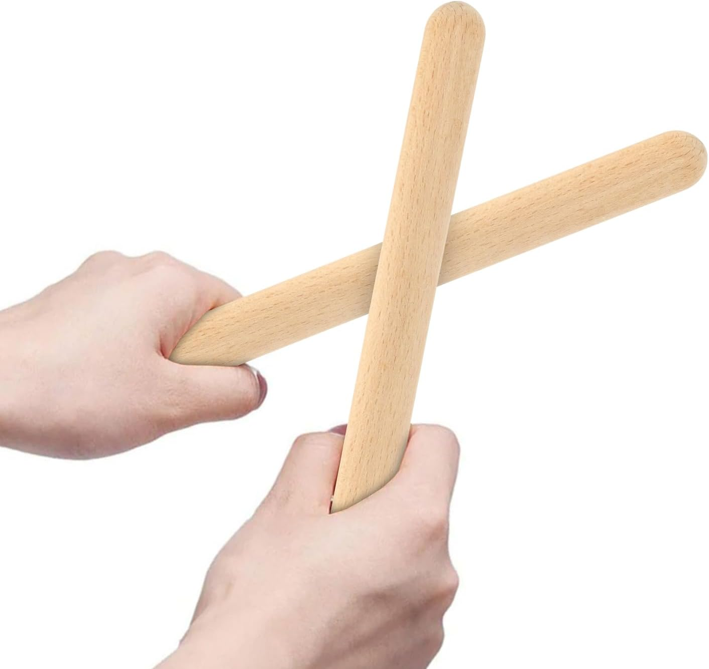 SOUJAP 60 Pack 8 Inch Rhythm Sticks, Rhythm Music Lummi Sticks, Wood Claves Musical Instrument for Performances, Team Activities image number 6