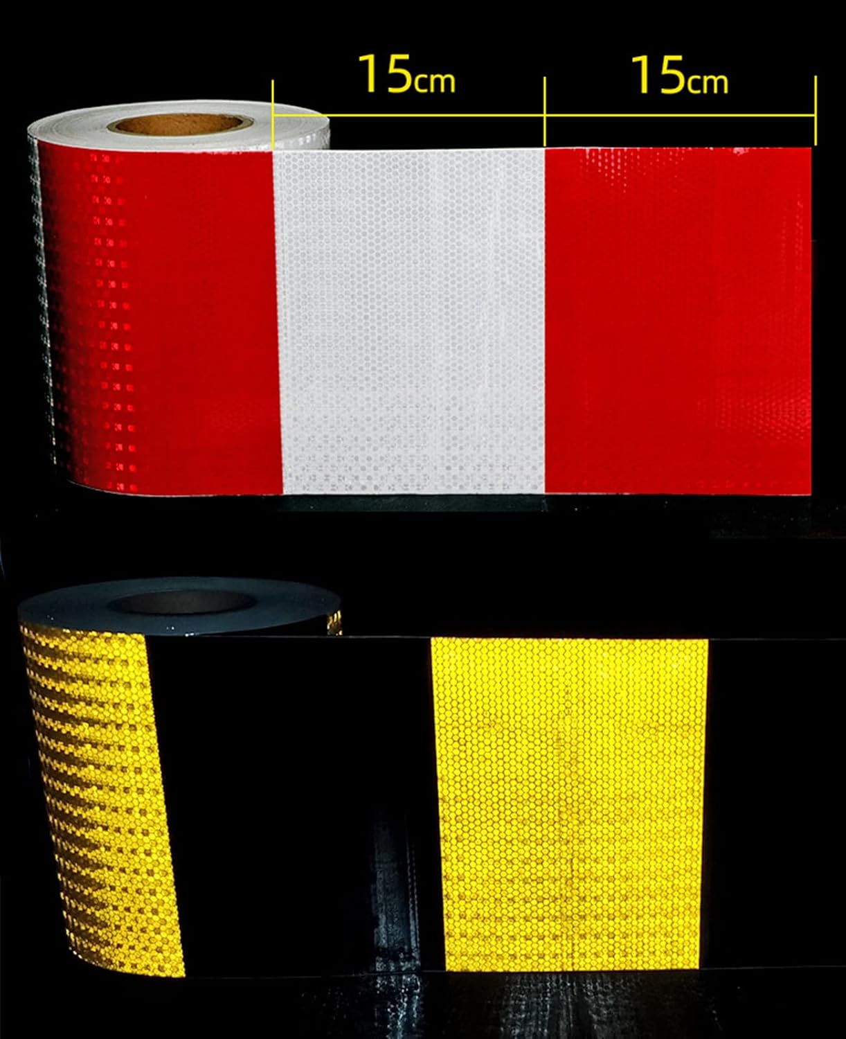 Reflective Tape, Reflective Tape Warnig Sticker Self-Adhesive Smarking(Black) image number 4