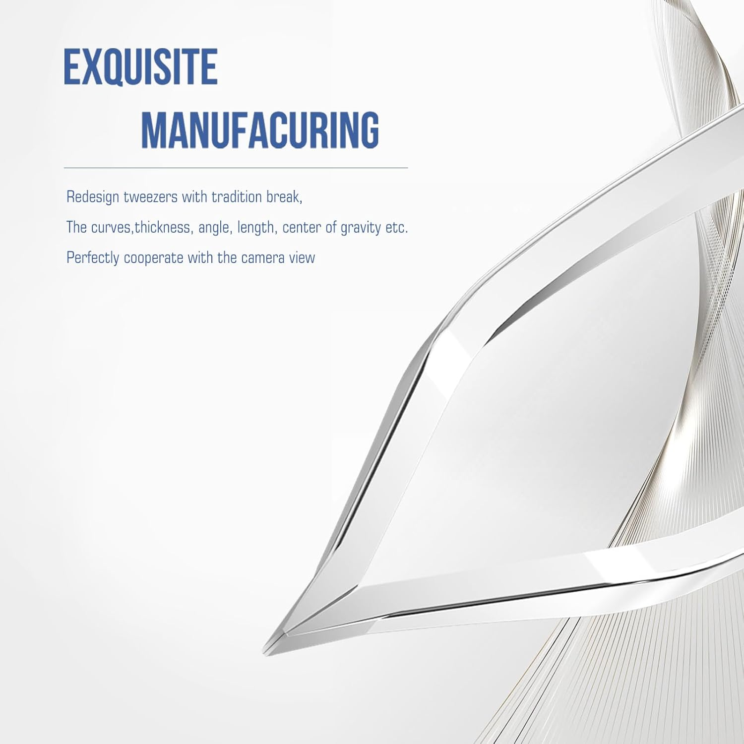 Scopepickeu Visual Hair Removal Tweezers with 1080P Camera,Led Light &ndash; Wifi USB Rechargeable Precision Tweezers for White Hair, Ear Hair, Eyebrows, Eyelash (Black) - Black image number 2