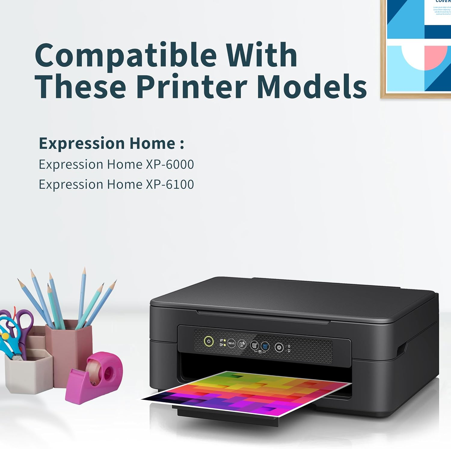 302XL Ink Cartridge Compatible for Epson 302 Ink Cartridges 302 XL T302XL T302 for XP-6000 XP-6100 XP6000 XP6100 Printer Ink (302XL 5 Pack) image number 2