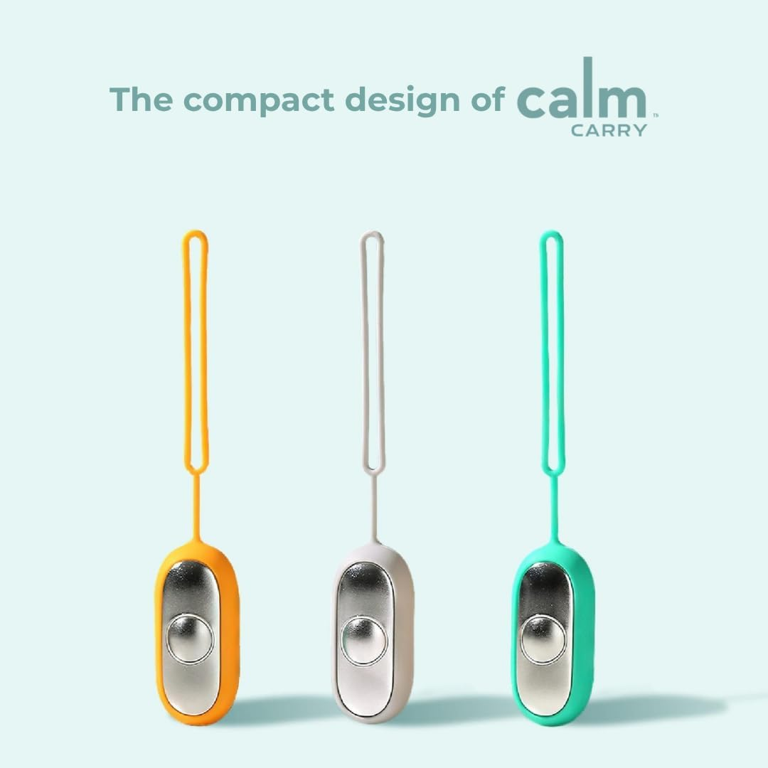 Glowco Calmcarry Sleep Aid Device &ndash; Handheld Microcurrent Relaxation Tool, Supports Calm, Focus & Gentle Relief, USB Rechargeable, Portable Wellness Device for Adults & Kids | Teal Calm Carry - Orange image number 4
