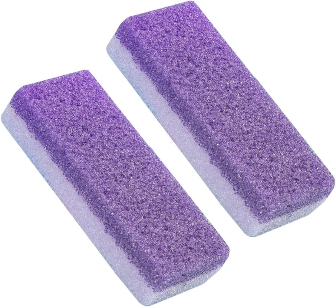 2Pcs Foot Scrubber, Care Pumice Stone for Feet, Professional Pedicure Tools, Callus Remover, Foot File, Foot Exfoliator Exfoliating Tool for Feet with More Dead Skin and Callus (Purple)