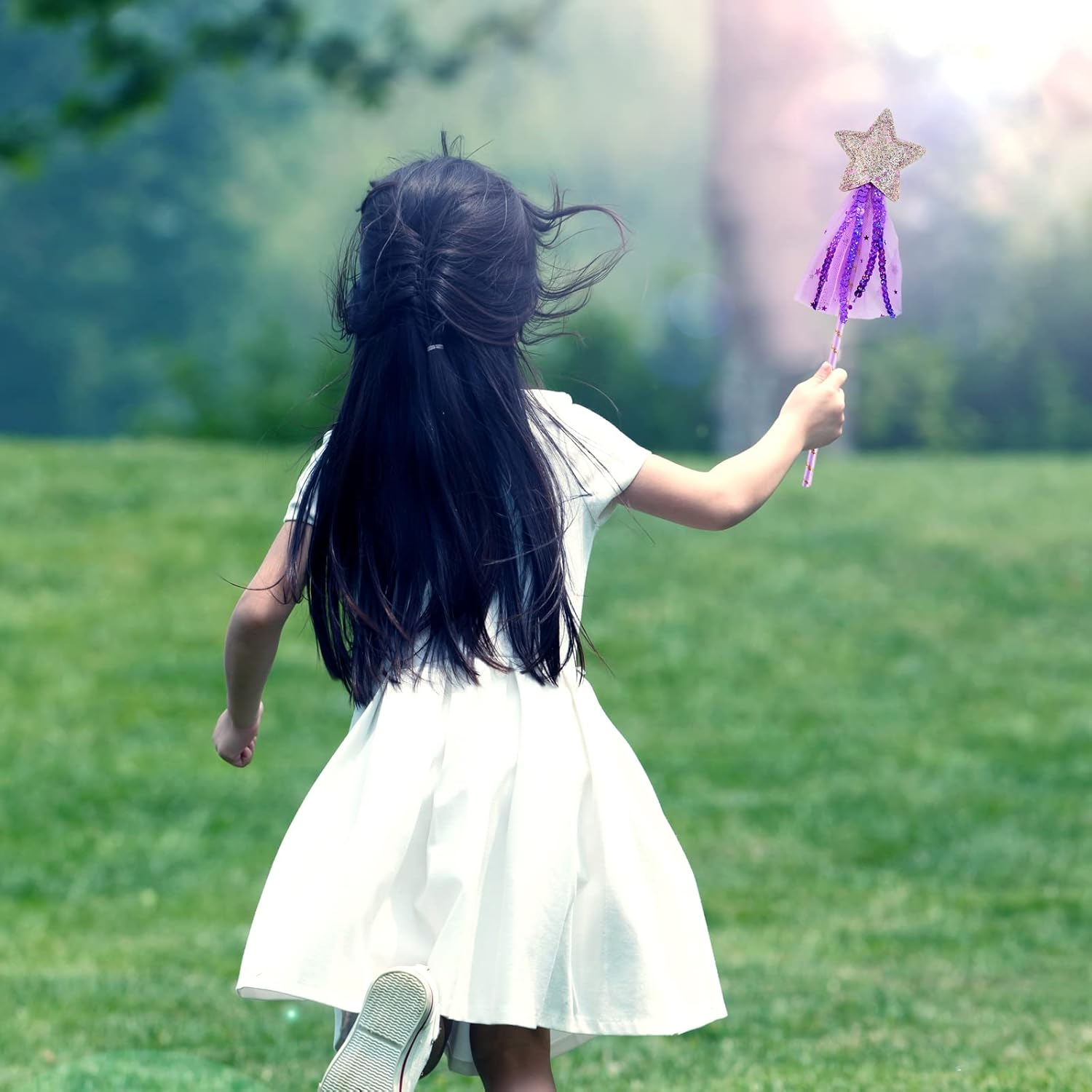 6 PCS Princess Wand Magic Wand Fairy Dress-Up Wand Kit for Girl'S Princess Costume Role Play Birthday Party Favor image number 6