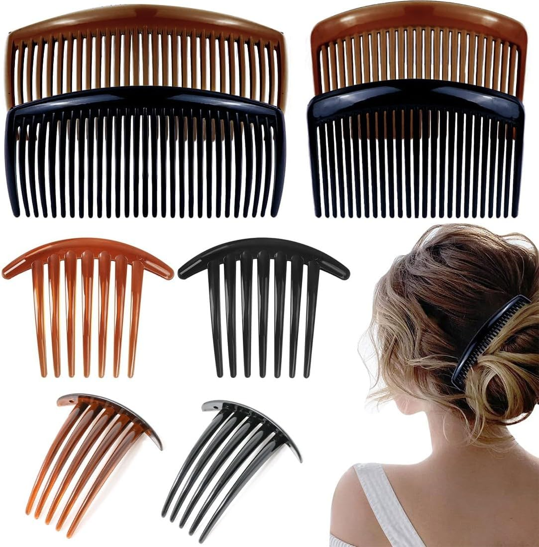 IBXWMNG Pack of 8 Hair Combs for Cliping, French Side Combs Mini Hair Side Combs Vintage Style Comb Clips Hair Side Combs Accessories for Women Girls All Hair Types image number 5