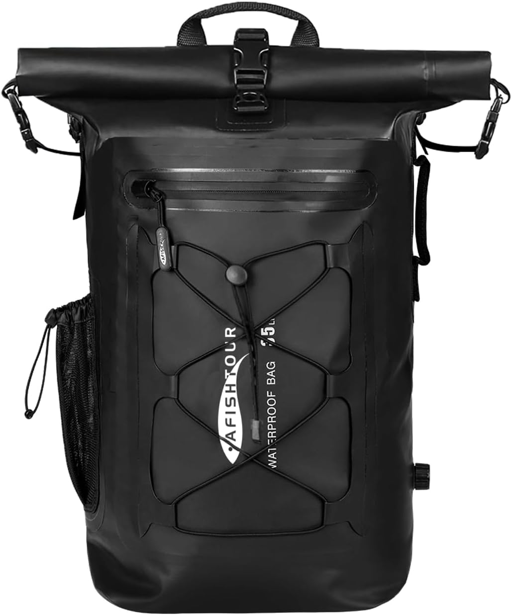 AFISHTOUR Heavy Duty Waterproof Dry Bag Backpack - 35L Roll-Top Floating Dry Bag Backpack for Motorcycles, Kayaking, Rafting, Boating, Camping, Hiking, Fishing