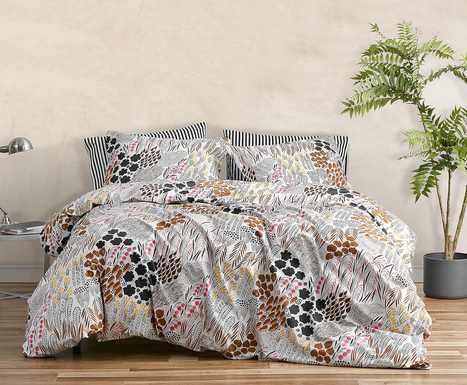 Marimekko - King Duvet Cover Set, Cotton Percale Bedding with Matching Shams, All Season Home Decor (Pieni Letto Multicolor, King)