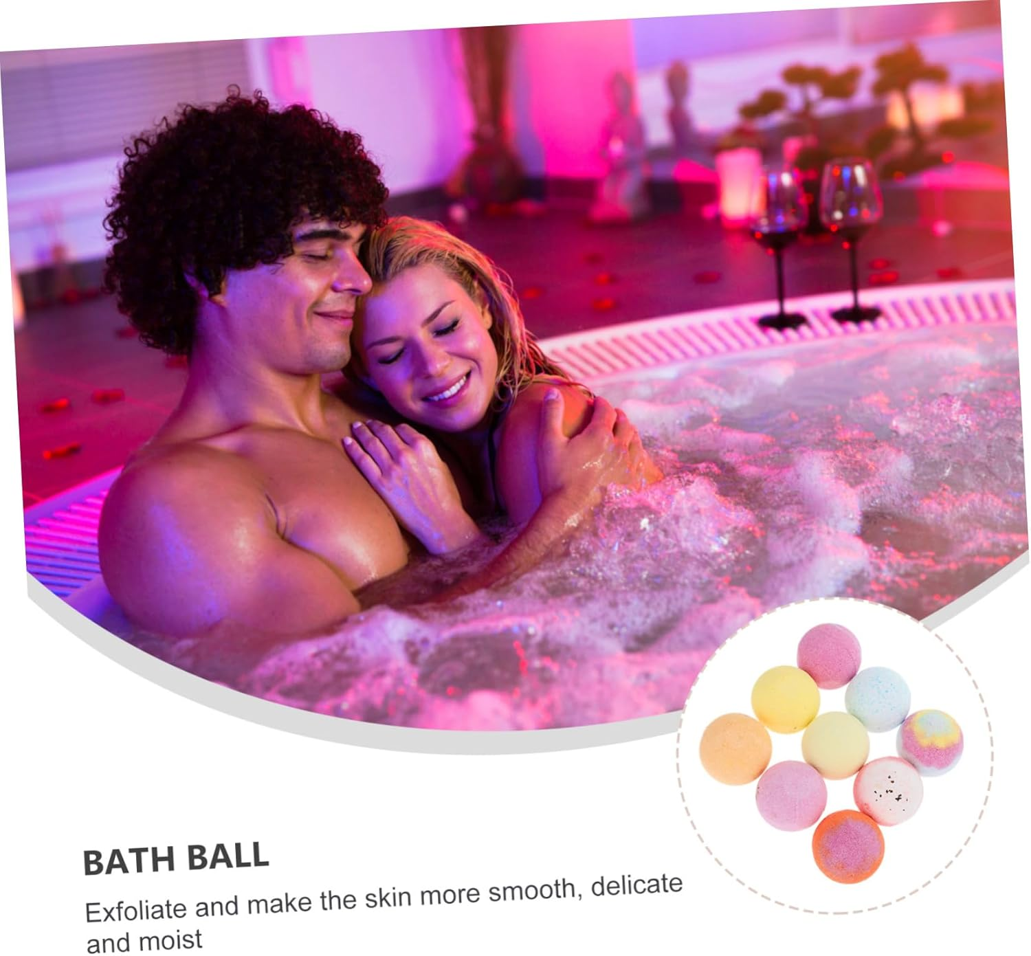 Healeved 9Pcs Bath Spa Bombs Exfoliating Bath Balls Essential Oils Relaxing Shower Steamer image number 4