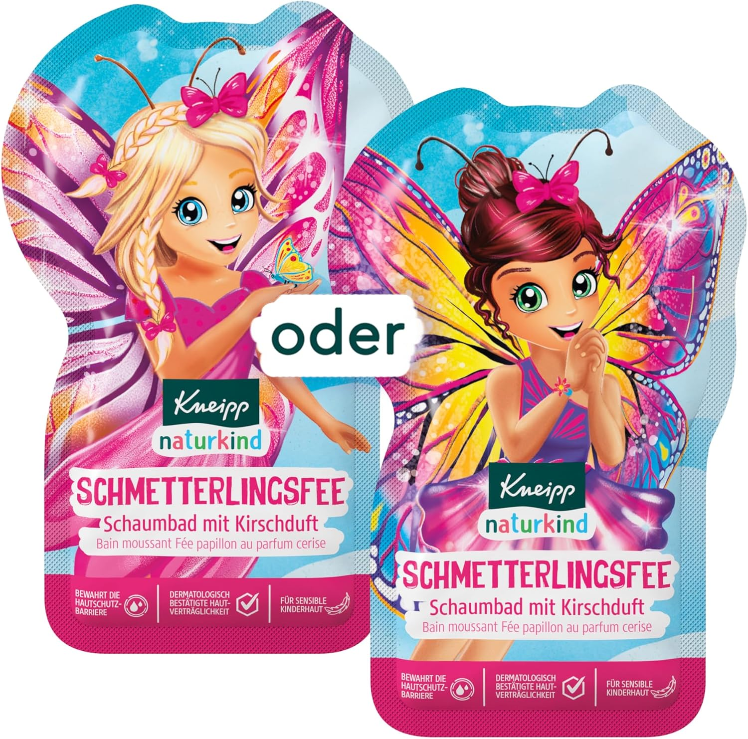 Kneipp Naturkind Butterfly Fairy Bubble Bath - Bath Additive with Cherry Fragrance - for Sensitive Children'S Skin - 40 Ml