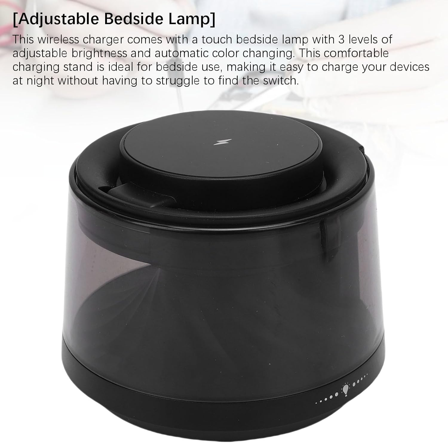 Zopsc 3 in 1 Wireless Charger with Bluetooth Speaker, Multi Function Speaker with Fast Magnetic Charging, Adjustable Night Light, for Phone Watch Earbuds image number 6