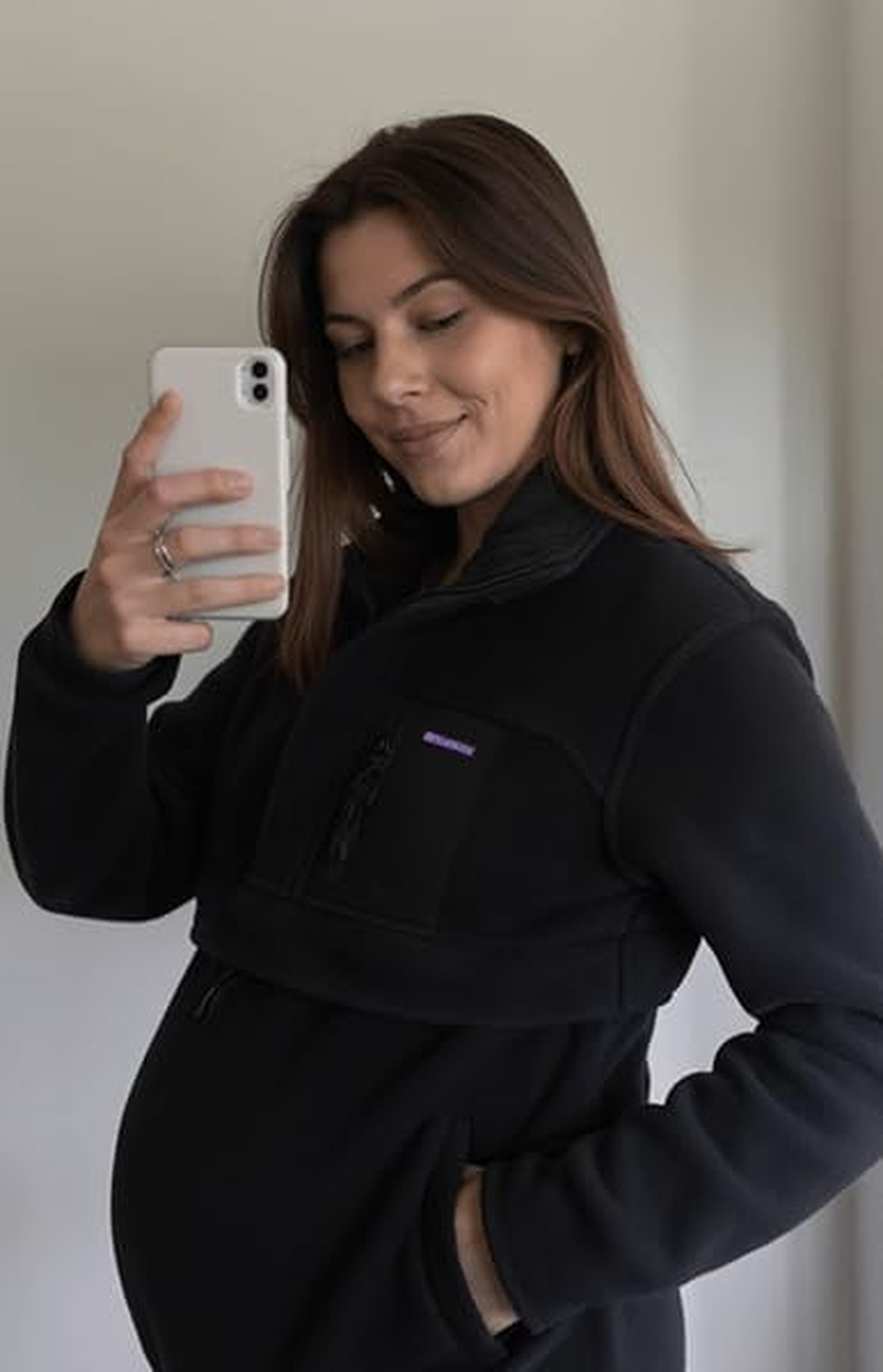 4-In-1 Women'S Maternity and Postpartum Nursing Top Breastfeeding Active Polar Fleece image number 2