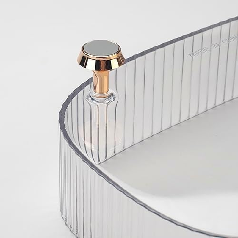 Jotron Makeup Perfume Organizer, Vanity Tray, Cosmetic Skincare Tray, Countertop Organizer Tray for Bathroom, Clear image number 4