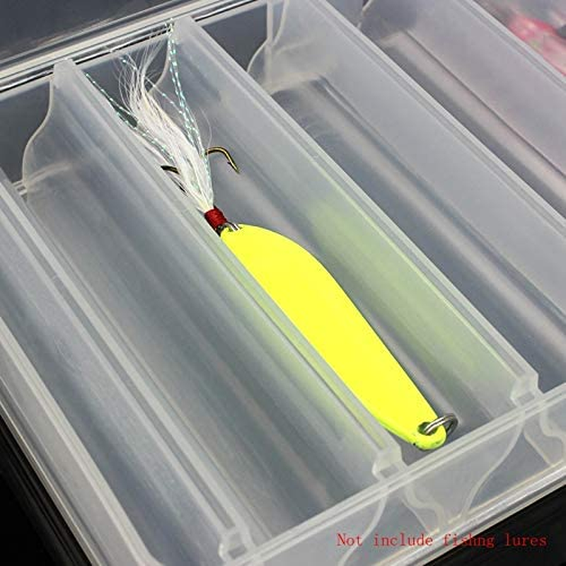 Origlam Fishing Lure Box Tackle Storage Trays, Double Side 14 Compartments, Waterproof Accessory Box for Bait Hooks, Organizer Case Container image number 4