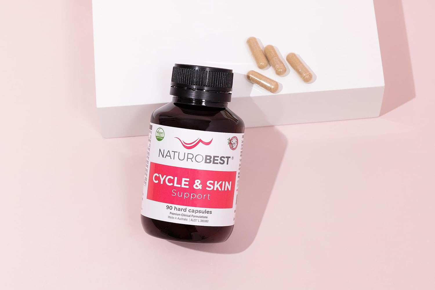 NATUROBEST Cycle & Skin Support 90 Capsules | Suitable for Women with PCOS image number 1