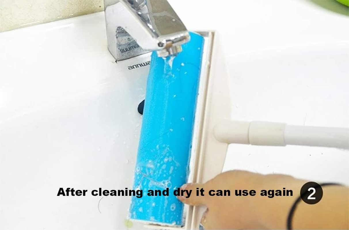 UKEENOR Sticky Resuable Tapeless Lint Roller Cat Dog Hair Remover with Long Handle Washable Tool Pet Shedding Brush Cleans Your Suit/Sofa 3 Diffrent Size One Set image number 3