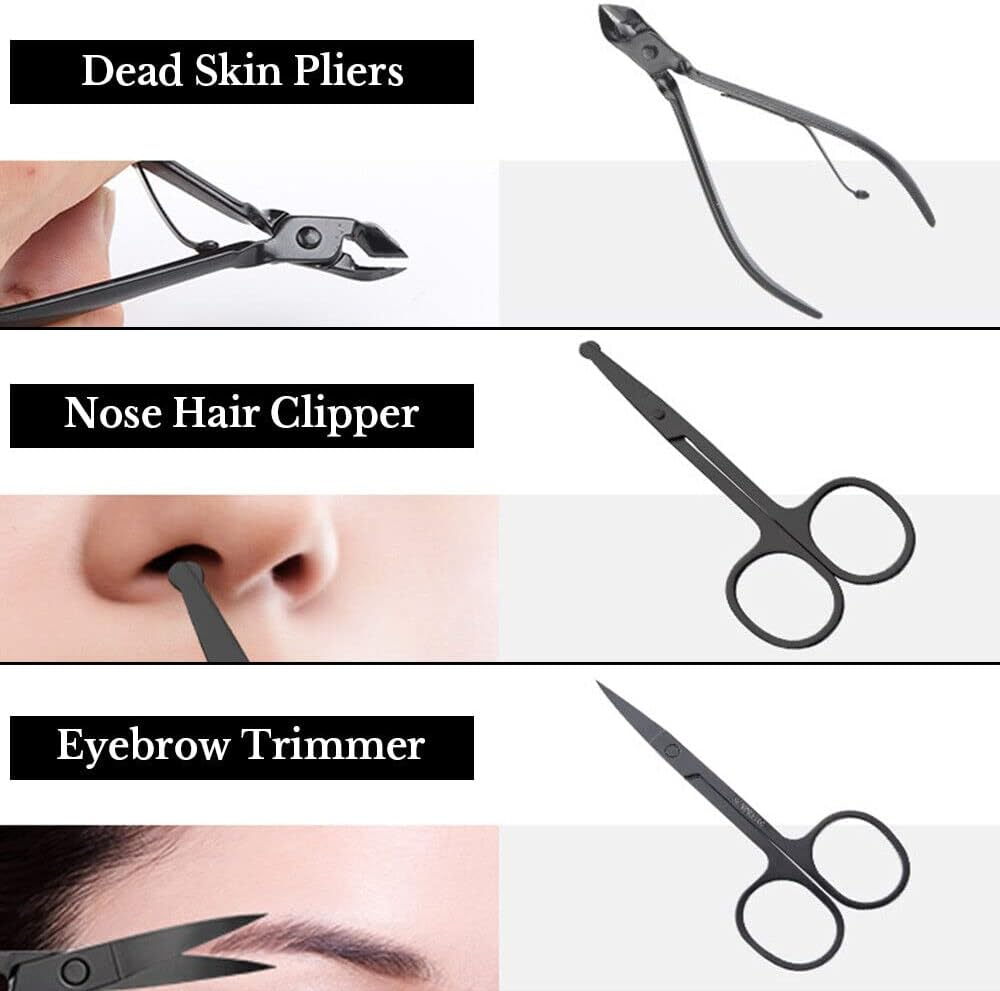 18Pcs/Set Pedicure Tools Kit Stainless Steel Nail Grooming Clippers Manicure AU image number 3