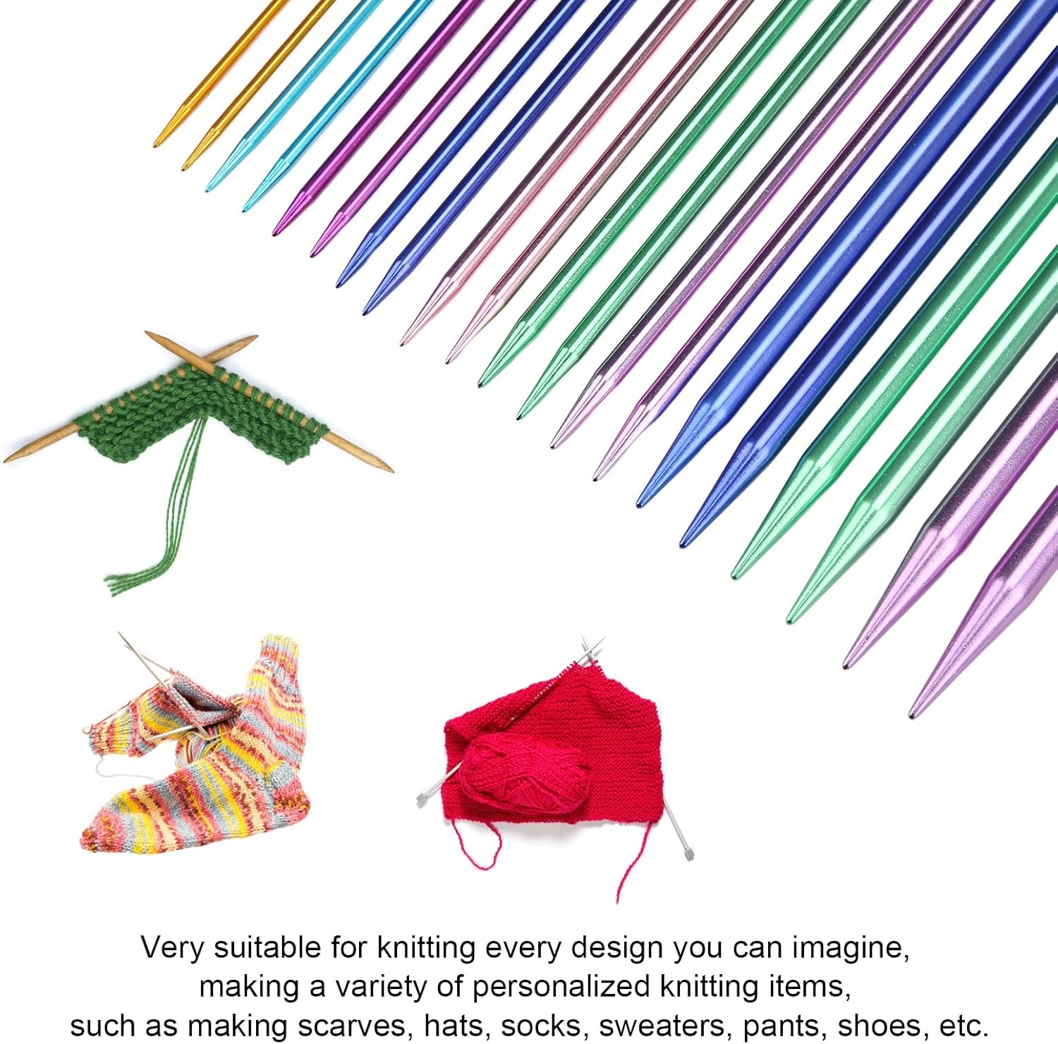 Knitting Needles Extra Long Super Long Beaded Color Scarf Needle Stitch Needle Sweater Needle Single Tip Knitting Needles image number 4