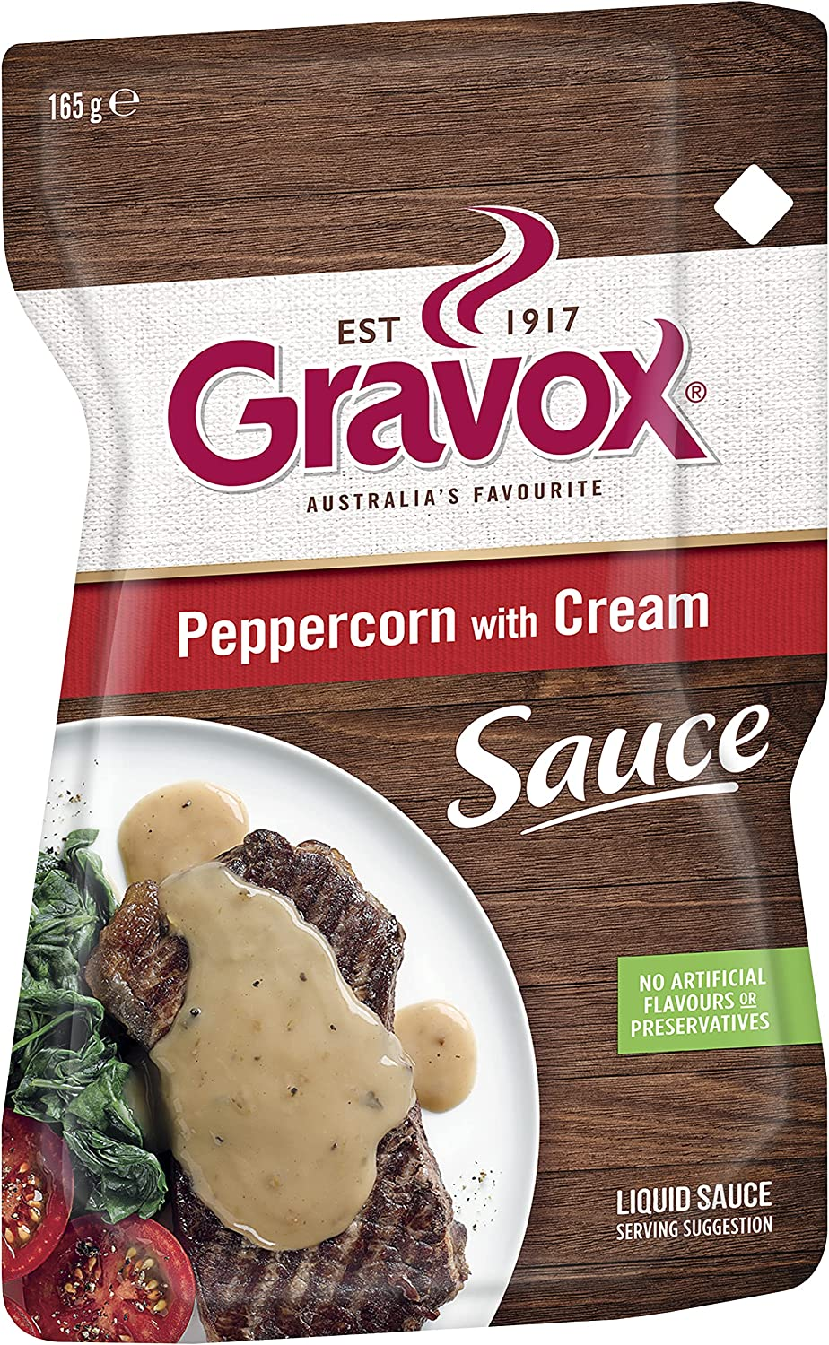 Gravox Peppercorn with Cream Sauce Pouch Liquid Pouch for Gravy and Liquid Stock Instant Sauce 165G image number 2
