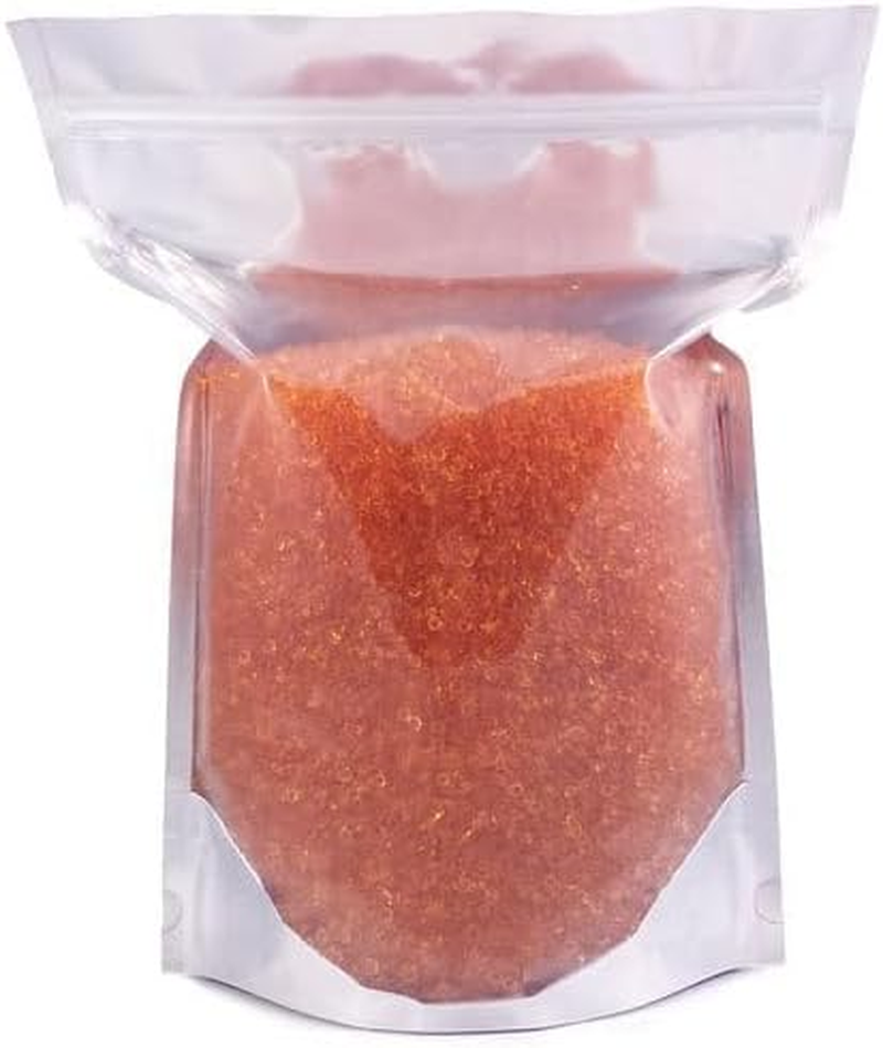 Silica Gel Beads Orange, 3-5Mm | (0.5 KG). Orange Silica Gel Beads Turn to Green to Indicate Reactivation. Reusable Desiccant Beads Rechargeable Moisture Absorber Silica Gel image number 3