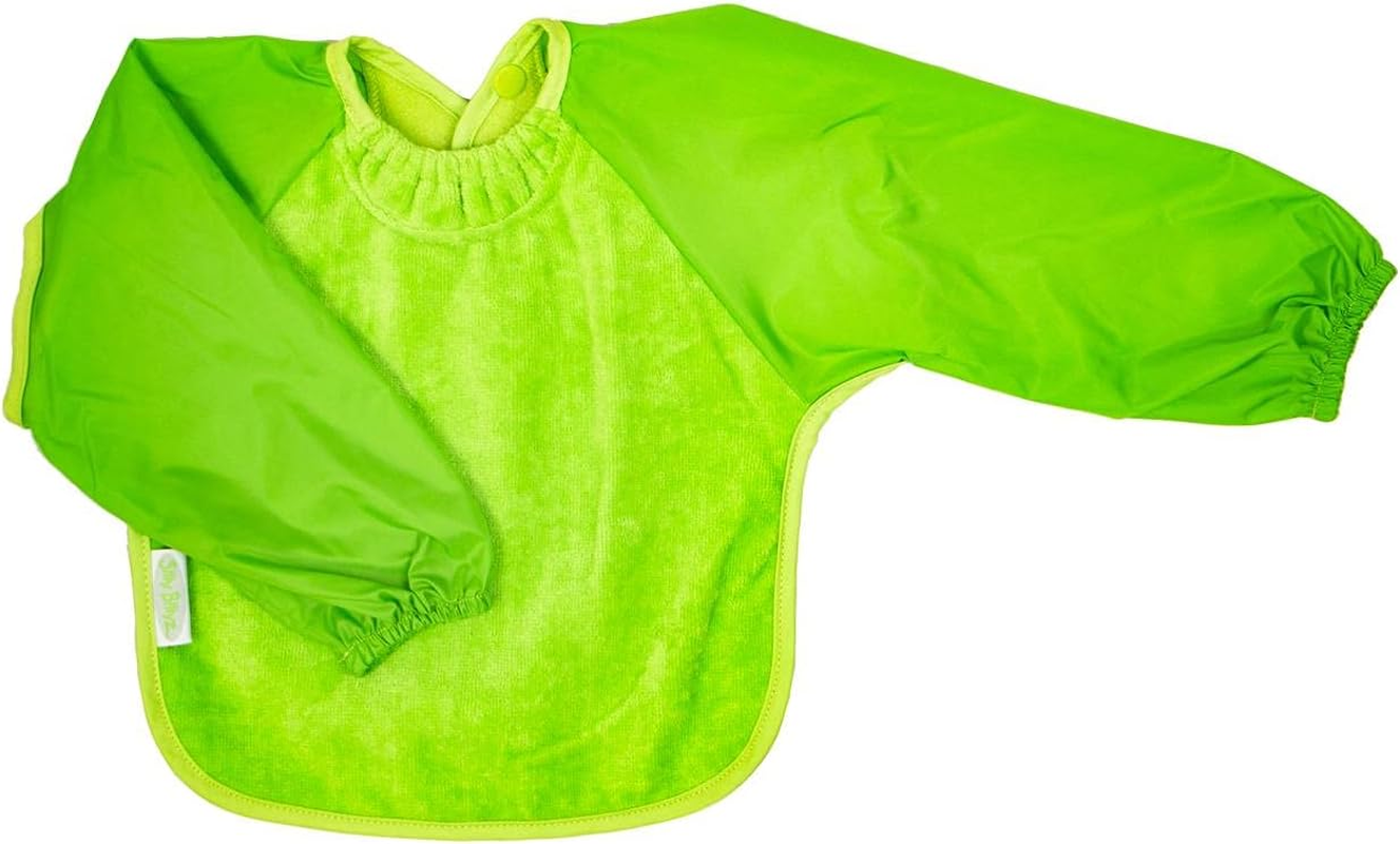 Silly Billyz Waterproof Cotton Velour & Nylon Long Sleeve Toweling Bib