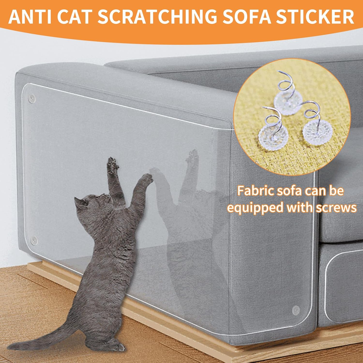 Scratch Protection Cat Tape, Self-Adhesive Transparent Anti-Scratch Film for Furniture, Couch, Sofa, Door, Wall, Scratch Repellent, 30 Cm X 500 Cm, Furniture Protection, Scratch Film, Scratch Pads image number 2