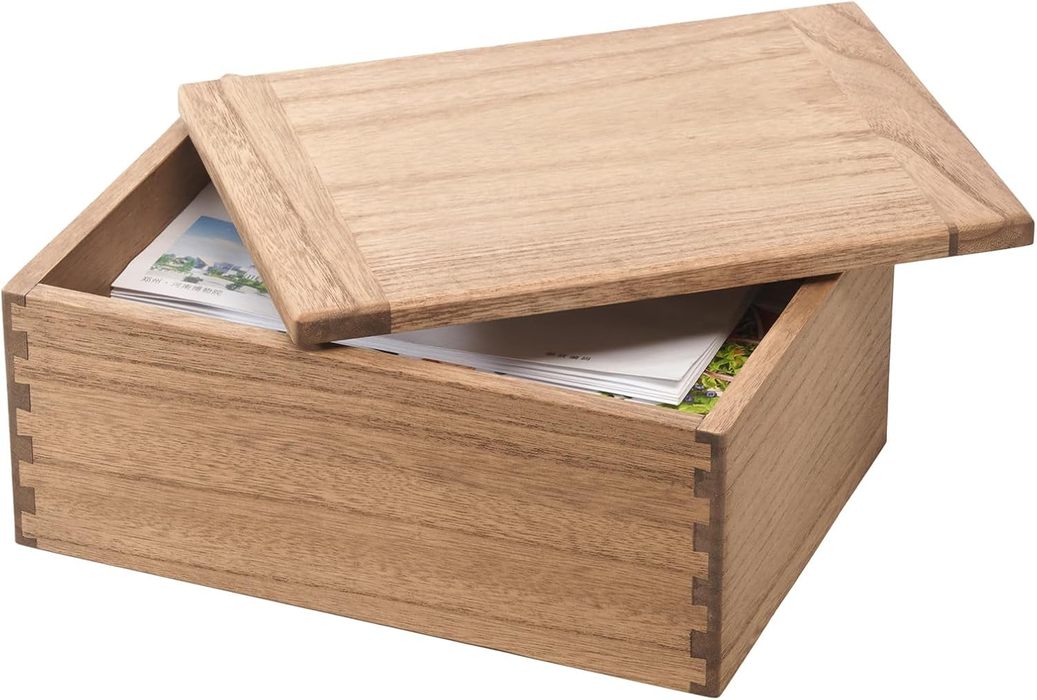 KIRIGEN Wood Storage Box Organizer with Lid - Decorative Boxes for Crafts, Sewing, Keepsake, Memory - Wooden DIY Storage Box Stash Jewelry - Wooden Boxes for Home Office Storage (SNH-NA)