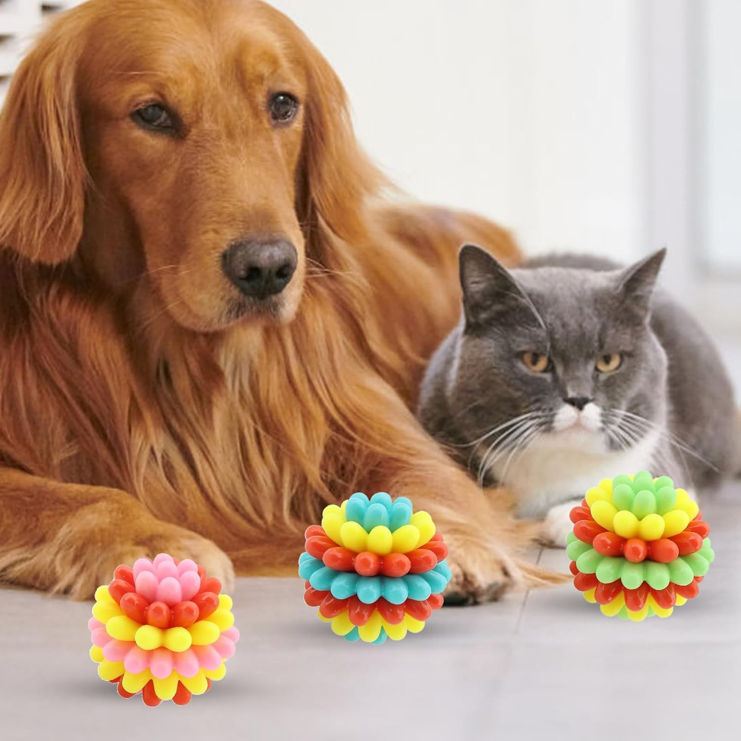 Ball Toys for Dogs, Dog Teething Toys Balls for Aggressive Chewers, Fetch Games Pet Supplies for Medium Small Large Breed Puppy Moving Exercise Training Enrichment Indoor Outdoor Play