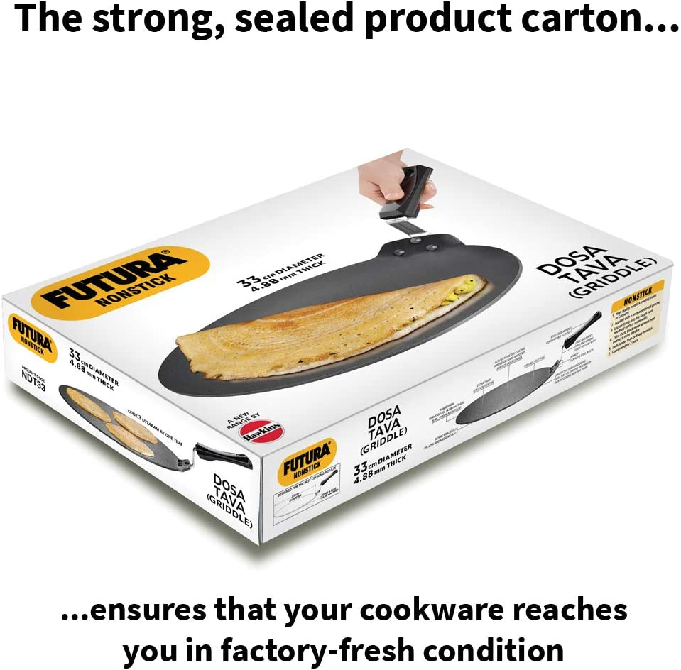 Hawkins Futura Non Stick Dosa Tava, 33 Cm Diameter image number 6