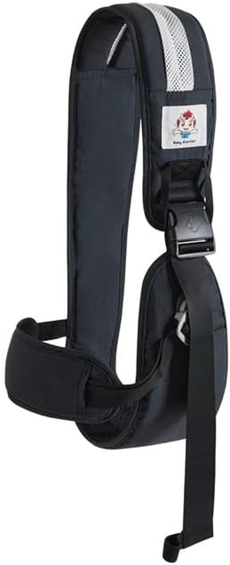 Toddler Sling Carrier Lightweight Baby Hip with Seat for Toddler, Slings Carrying Non-Slip Side Big Kid Holder Chest Wrap 6-48 Months Infants & Toddlers (14-45 Lbs) - Black - Grey image number 4