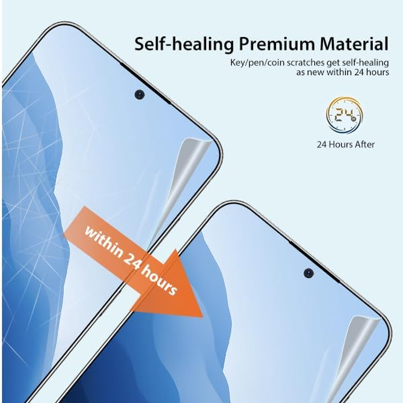 [3 Pack] ZUSLAB Sreen Protector for Galaxy S24 Flexible TPU Film Ultrasonic Sensitive Fingerprint Recognition & Case Friendly for Samsung (2024)