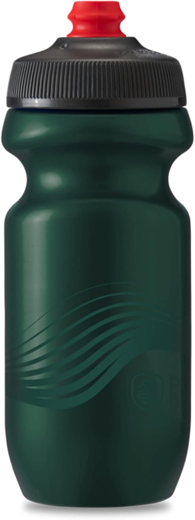 Polar Bottle Breakaway Wave Lightweight Bike Water Bottle - Bpa-Free, Cycling & Sports Squeeze Bottle (Teal & Silver, 24 Oz)