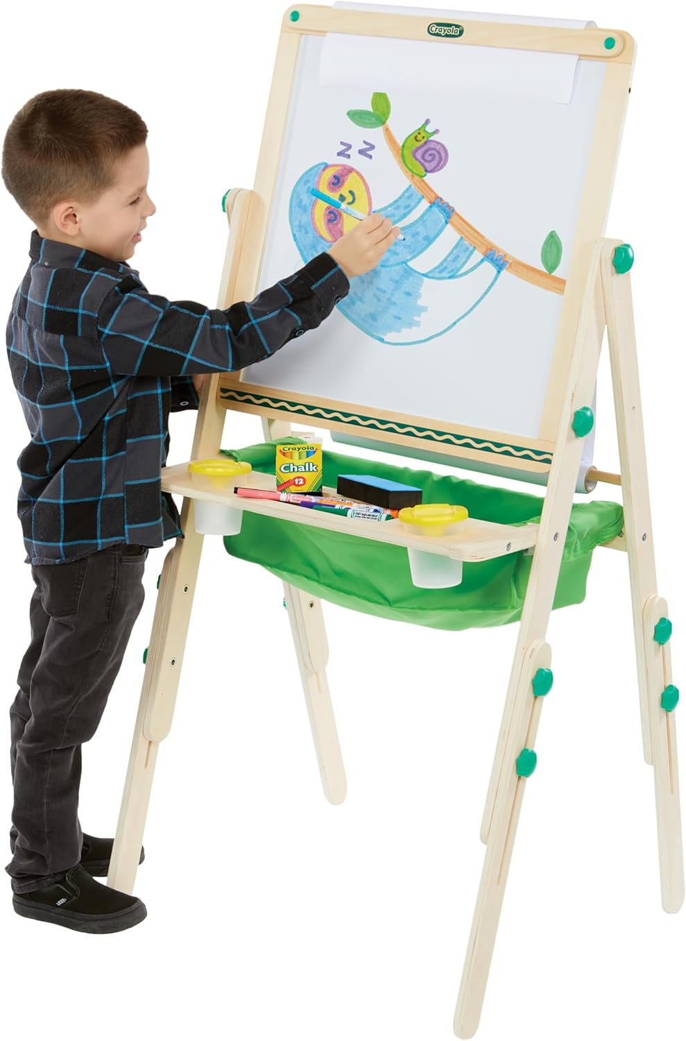 Kids Deluxe Wooden Art Easel image number 4