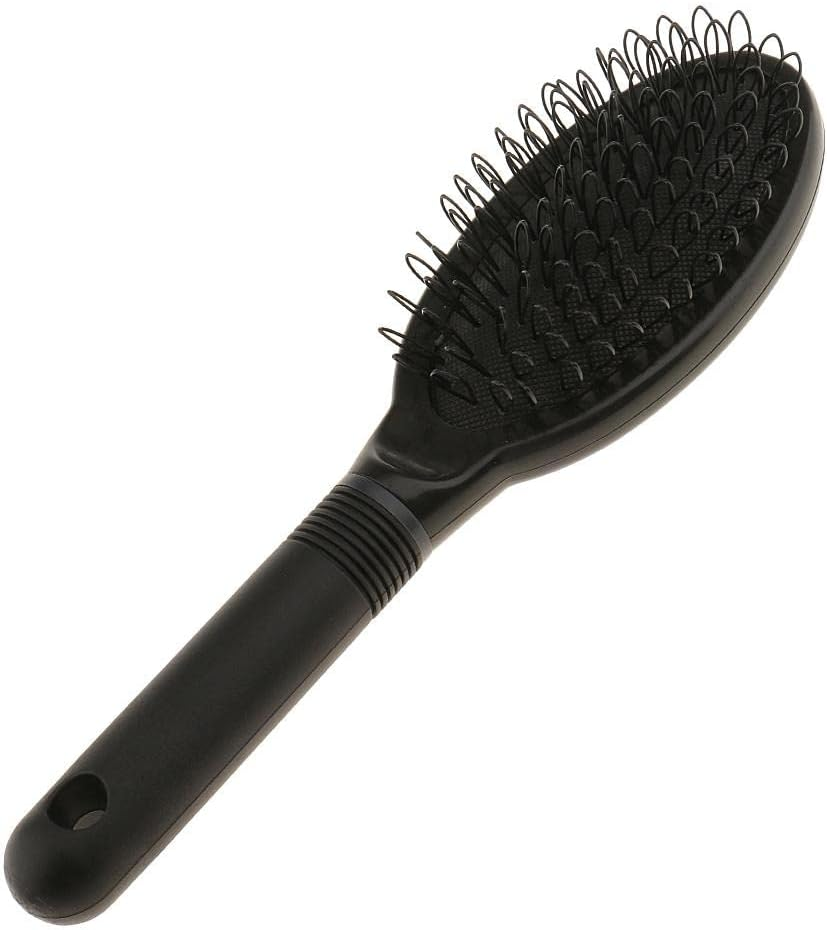Oshhni Hair Bun Extension Loop Brush with Silicone Feature, Black, as Described - Red image number 5