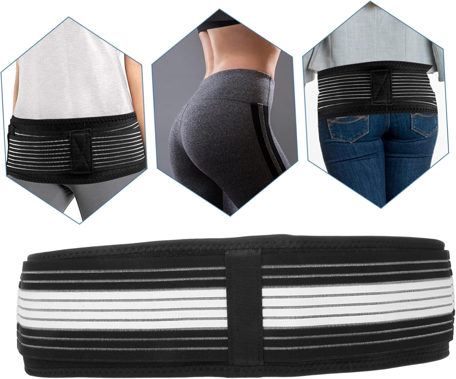 Pelvic Correction Belt for Pregnant Women Belly Band Support Maternity Girdle Black image number 2