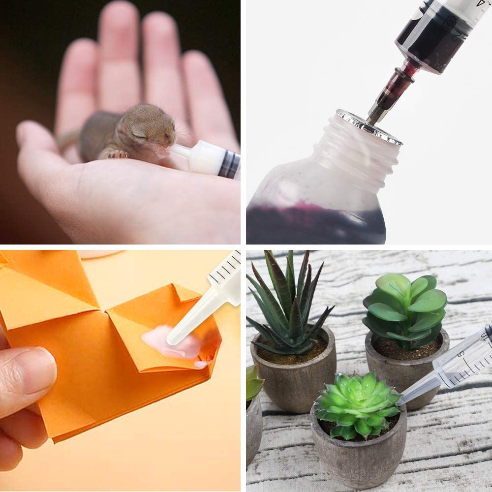 3Ml 3Cc Syringe, Individually Sealed Package for Feeding Pets or Small Animals, Can Also Be Used for Measuring Liquids, Scientific Experiments, Medical Experiments(20 Pack)