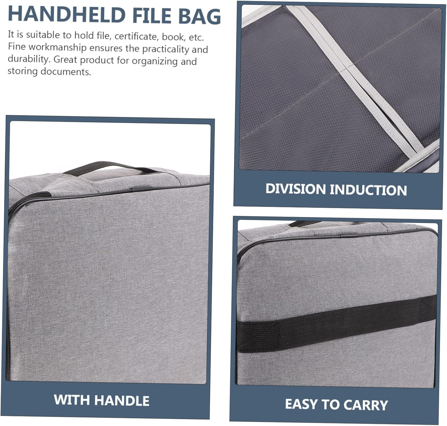 CTIRCHIU 1Pc Portable File Bag Durable Document Holder for Certificates and Files Multifunctional Organizer for Home and Travel Lockable Storage image number 4