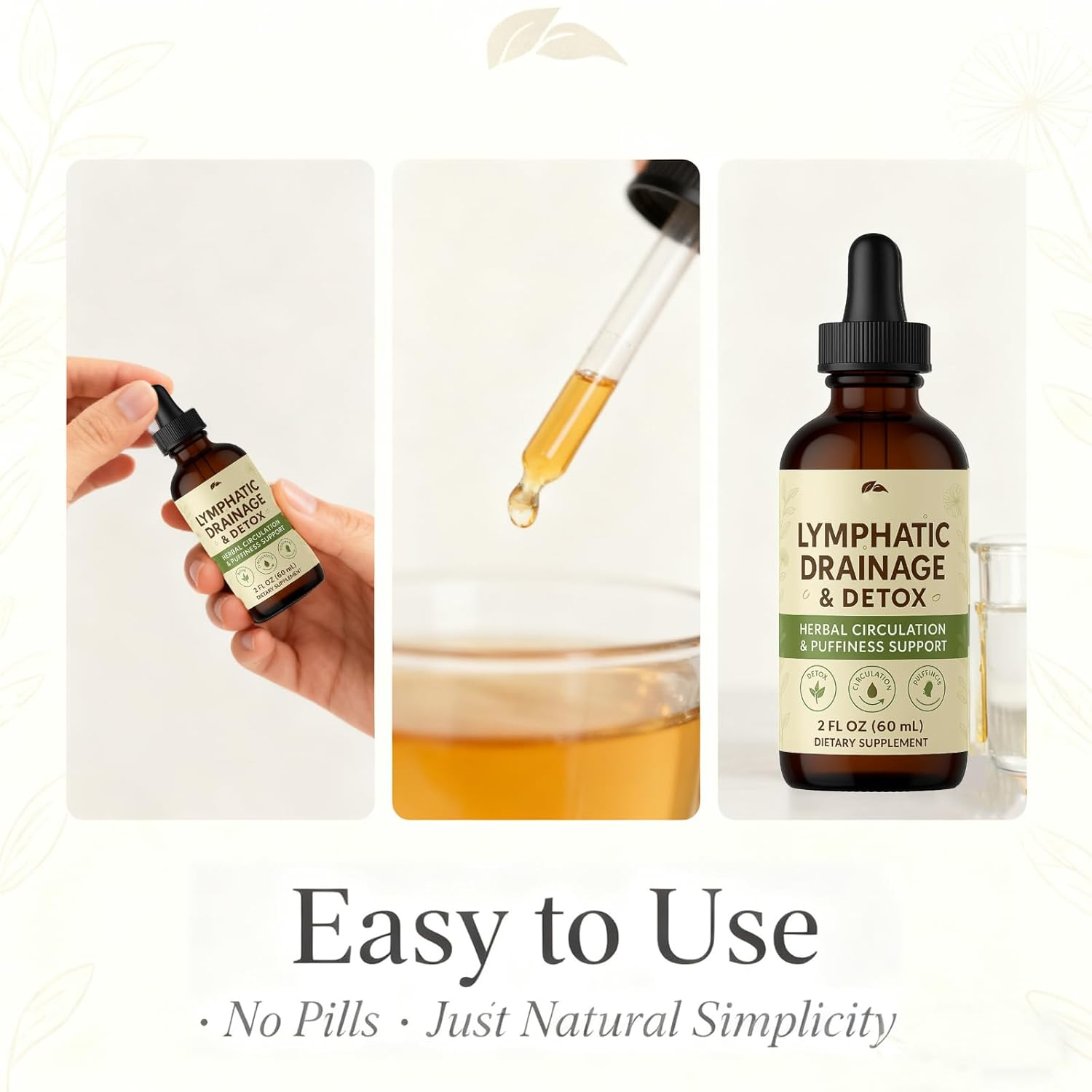 Lymphatic Drainage , for Fluid Balance & Puffiness Relief, Supports Natural Circulation & Skin Vitality, Natural Blend, Easy-To-Use Liquid  - 2 Fl Oz image number 1