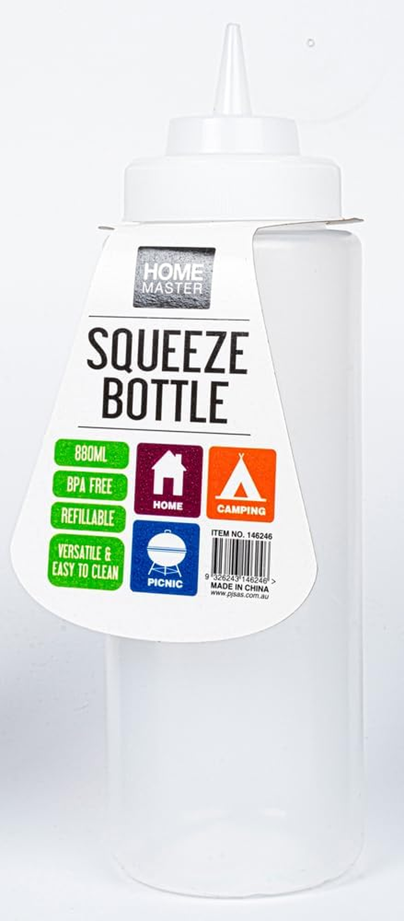 Home Master 2 Pack Squeeze Bottle 880Ml Sauce Clear Refillable Screw Top image number 1