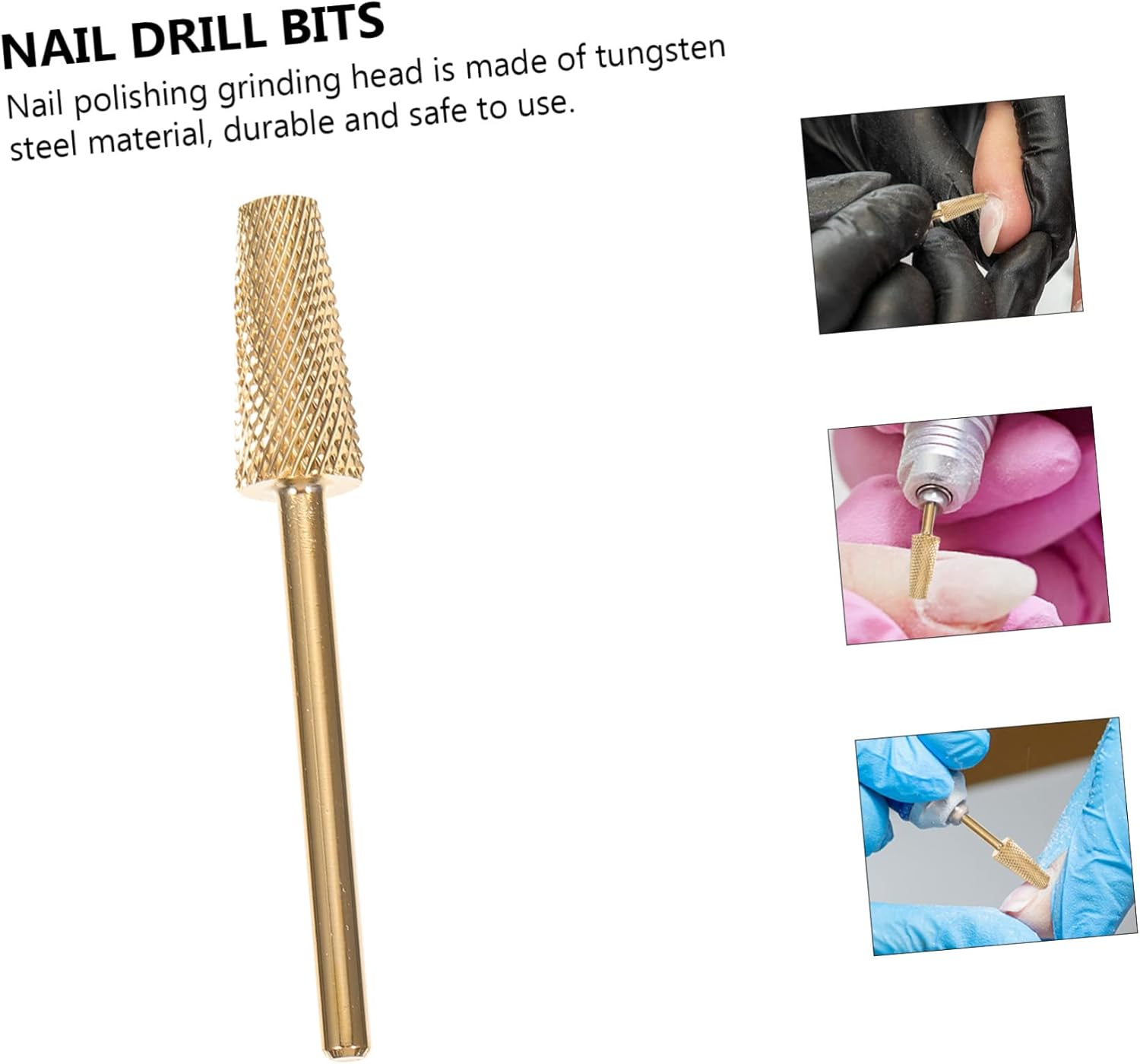 Gatuida Replacement Manicure Grinding Head Nail Art Bits Tungsten Steel Nail Sander Polishing Heads image number 1