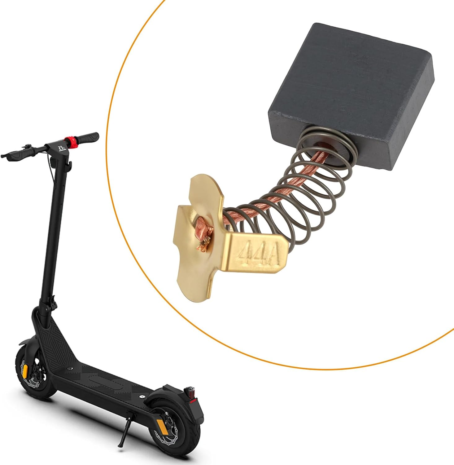 SING F LTD 4Pcs Carbon Brushes 6.75X17X17Mm Compatible with Freerider Kensington Westminster Scooters before 2008